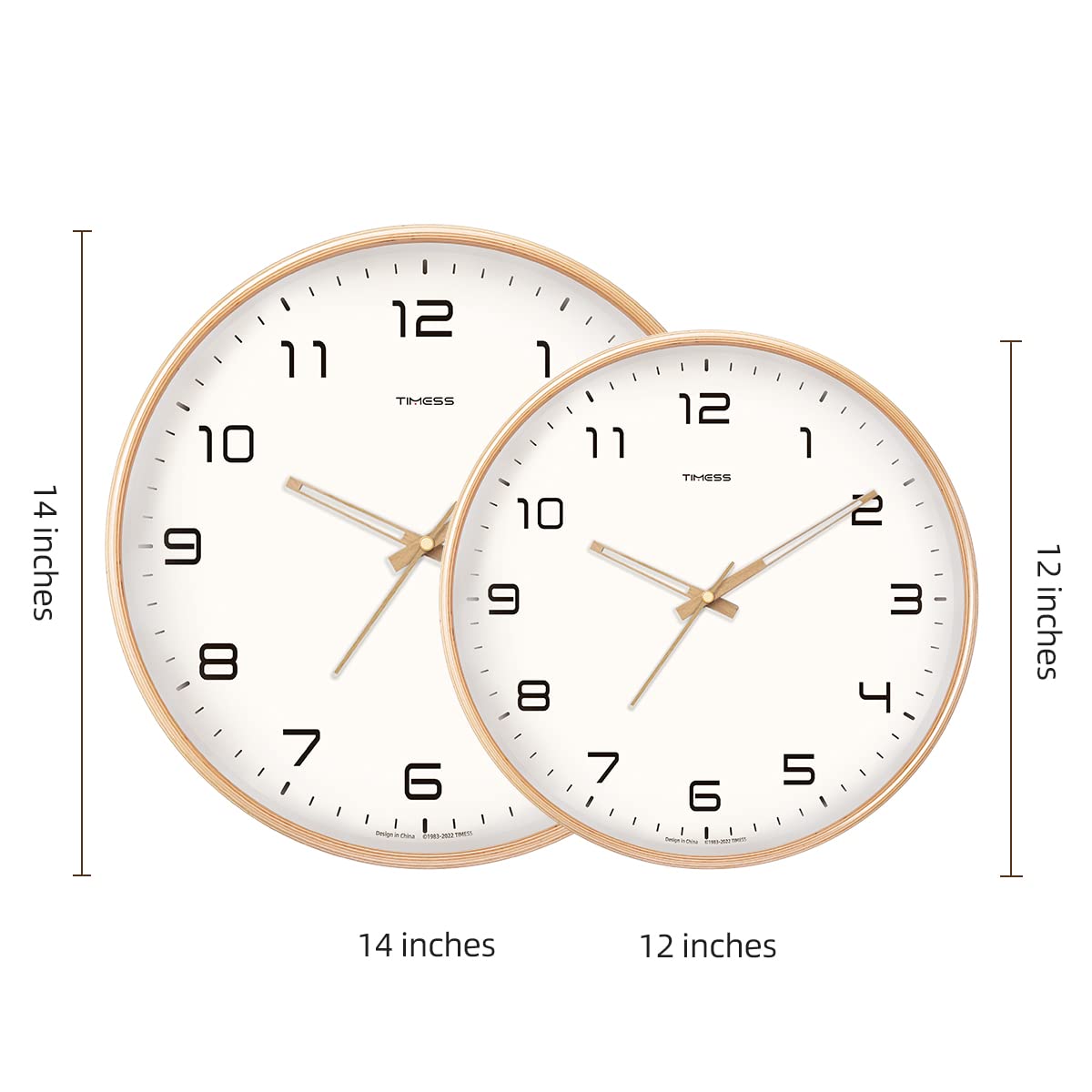 TimberTime - Silent Wooden Wall Clock