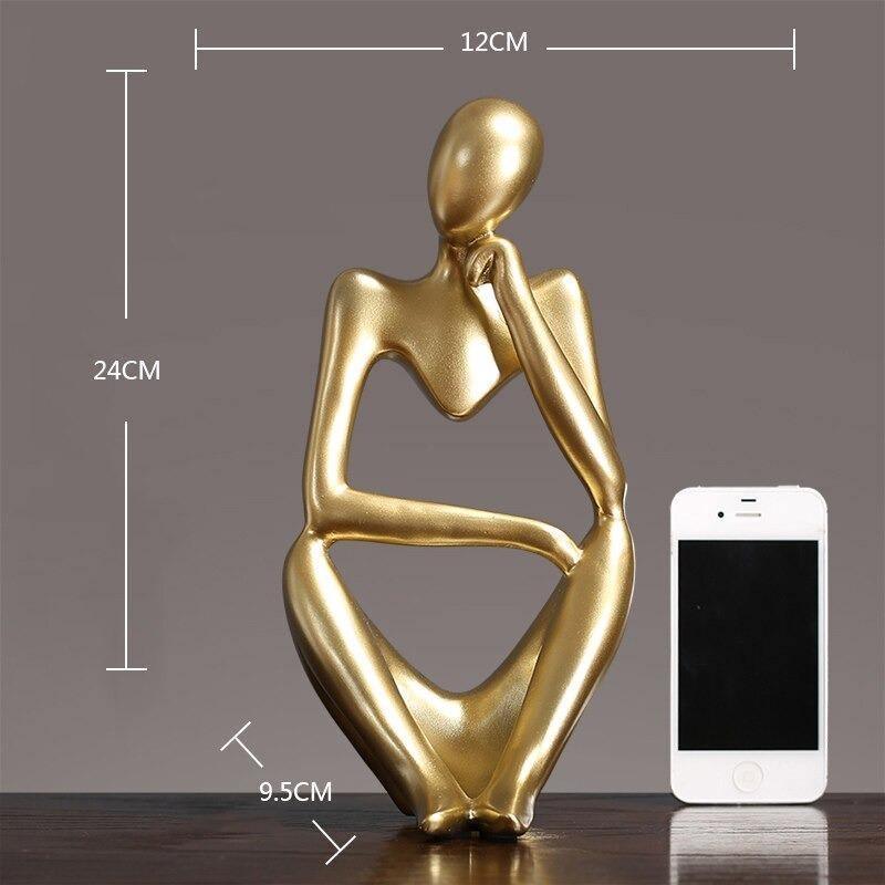 ArtMind – Sleek Minimalist Thinker Sculpture for Modern Elegance
