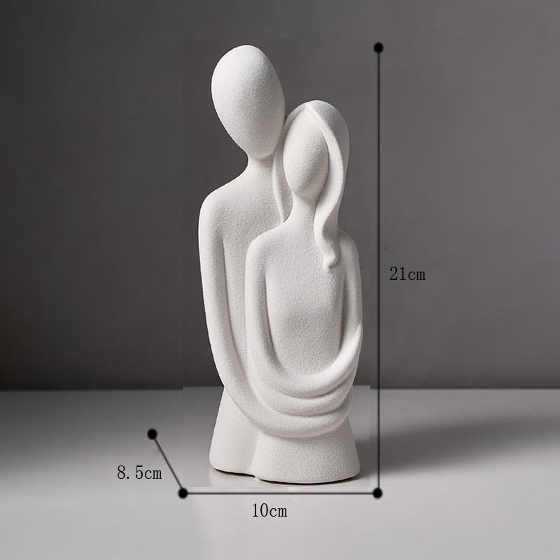 EternaLuxe Ceramic Statue: Eternal Love in Modern Elegance