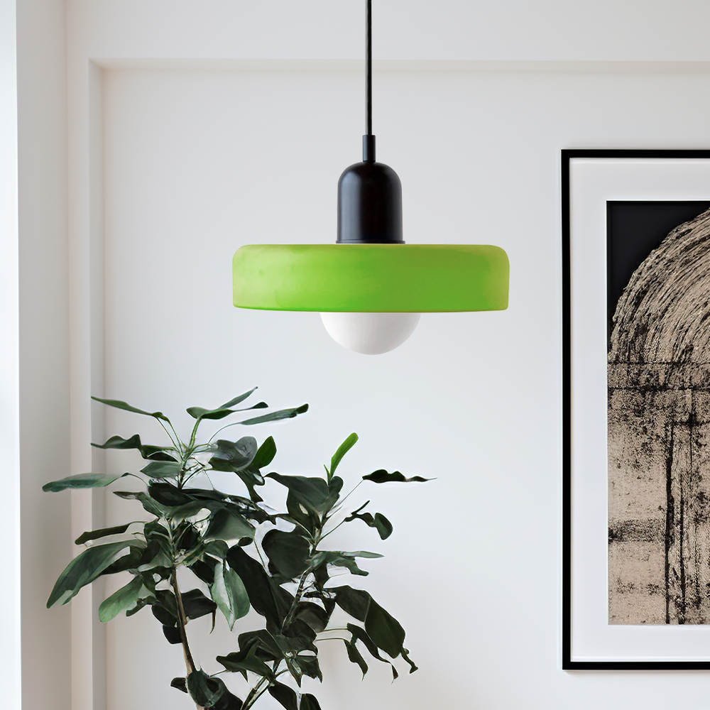 Vibrant Colored Glass Pendant Lamp by BauLume