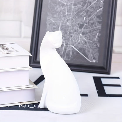 Nordic Whiskers: Handcrafted Decorative Cat Statue with Scandinavian Charm
