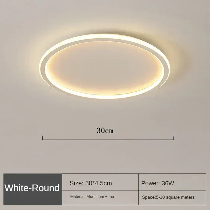 AuroraSphere Scandinavian Round Ceiling Light - Elegant Nordic Design