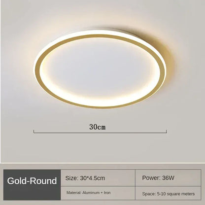 AuroraSphere Scandinavian Round Ceiling Light - Elegant Nordic Design