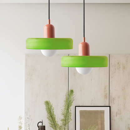Vibrant Colored Glass Pendant Lamp by BauLume