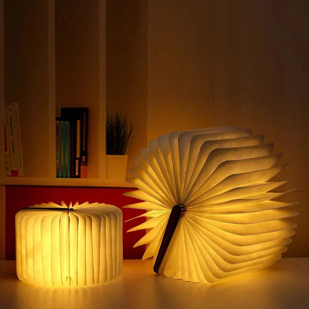 Foldable Book LED Lamp - 360° Rechargeable Ambient Light