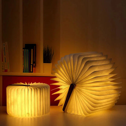 Foldable Book LED Lamp - 360° Rechargeable Ambient Light