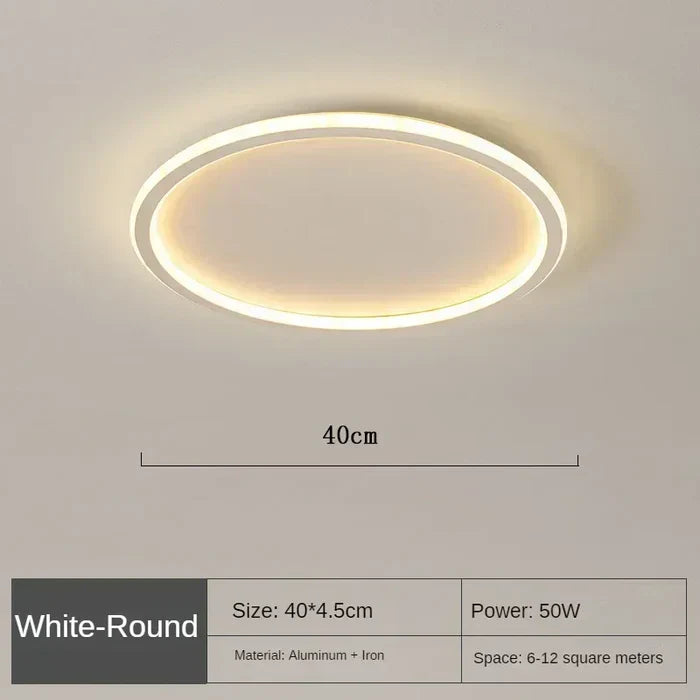 AuroraSphere Scandinavian Round Ceiling Light - Elegant Nordic Design