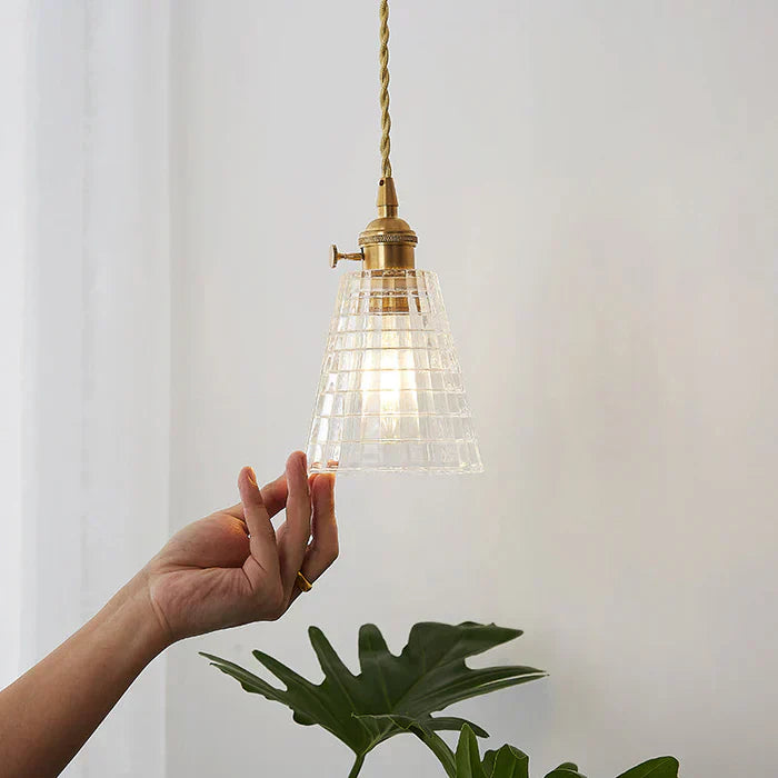 OpulentGlow Glass Pendant Lamp - Elegant Modern Ceiling Light