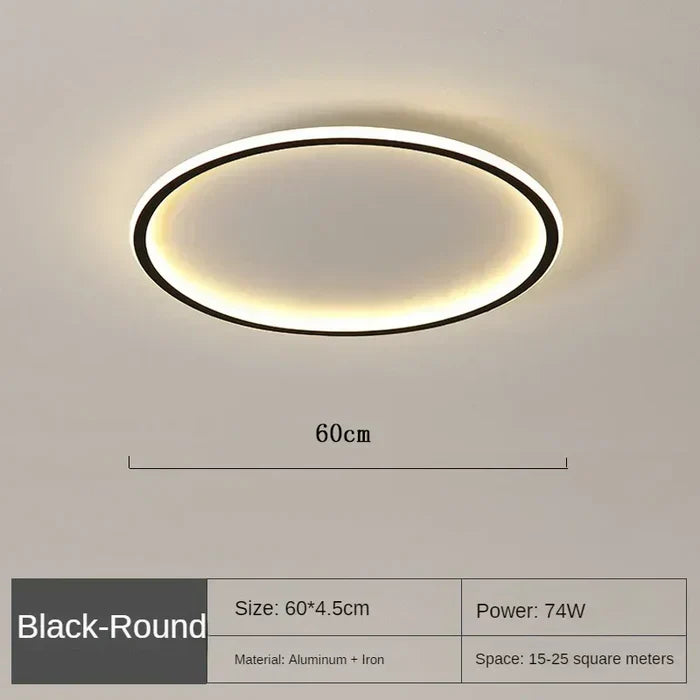 AuroraSphere Scandinavian Round Ceiling Light - Elegant Nordic Design
