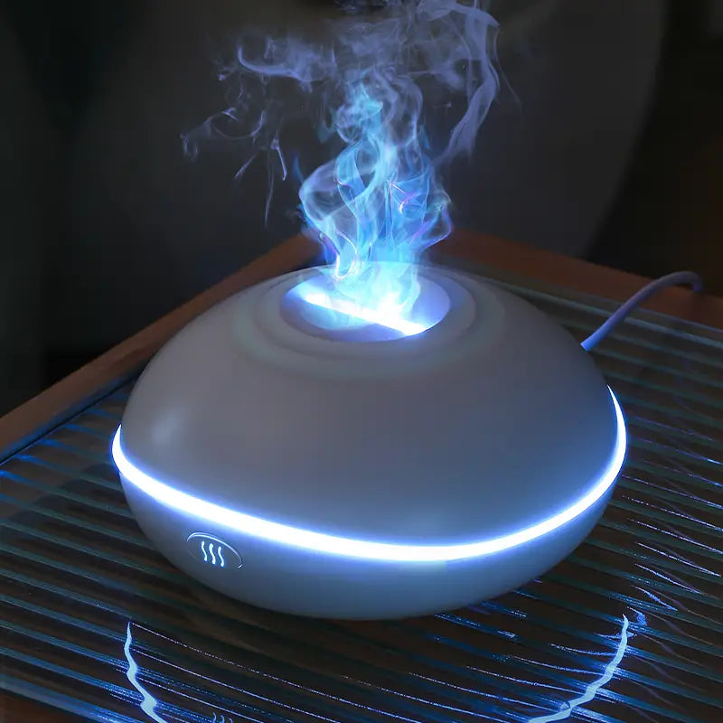 AuraFlame – Modern Aroma Diffuser with Atmospheric Flame Light