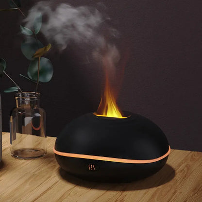 AuraFlame – Modern Aroma Diffuser with Atmospheric Flame Light