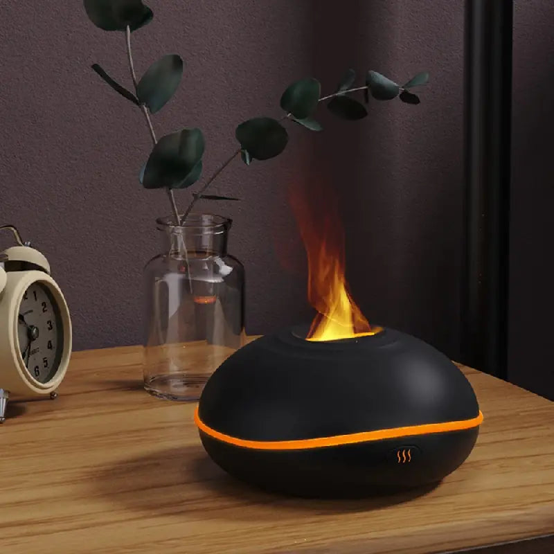 AuraFlame – Modern Aroma Diffuser with Atmospheric Flame Light