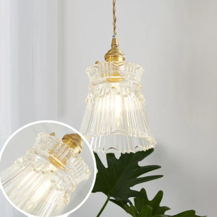 OpulentGlow Glass Pendant Lamp - Elegant Modern Ceiling Light