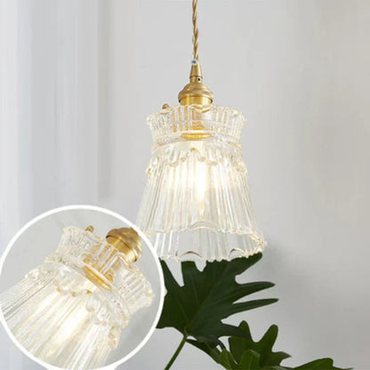 OpulentGlow Glass Pendant Lamp - Elegant Modern Ceiling Light