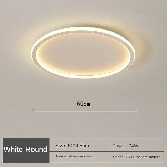 AuroraSphere Scandinavian Round Ceiling Light - Elegant Nordic Design