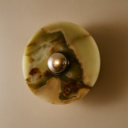 Auralis Jade Wall Sconce - Elegant Jade Glass Wall Light