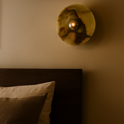 Auralis Jade Wall Sconce - Elegant Jade Glass Wall Light