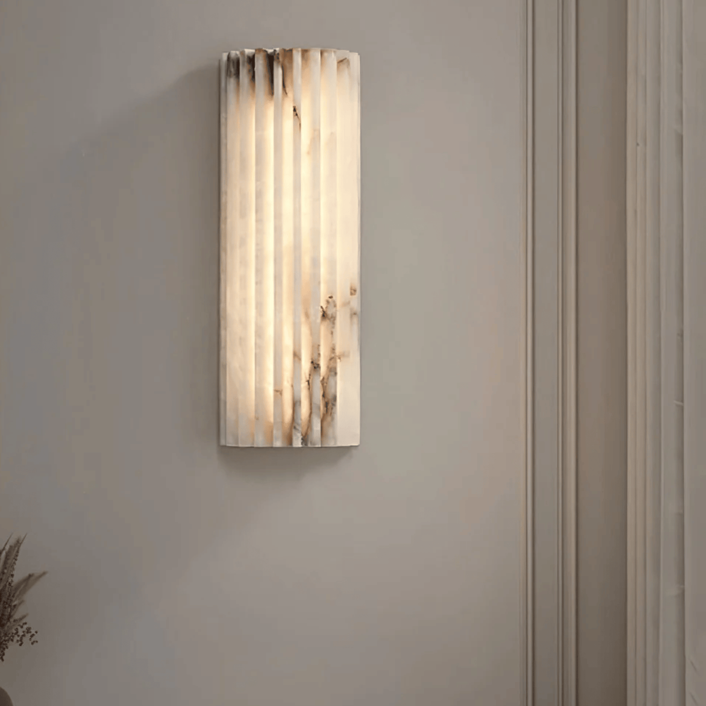 Auralis Solara Marble Wall Sconce - Elegant Marble Accent Lighting