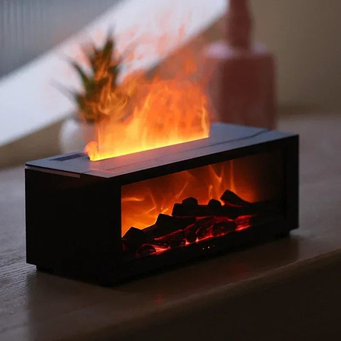 GlowAura – Luxury Aroma Diffuser with Enchanting Flame Effect