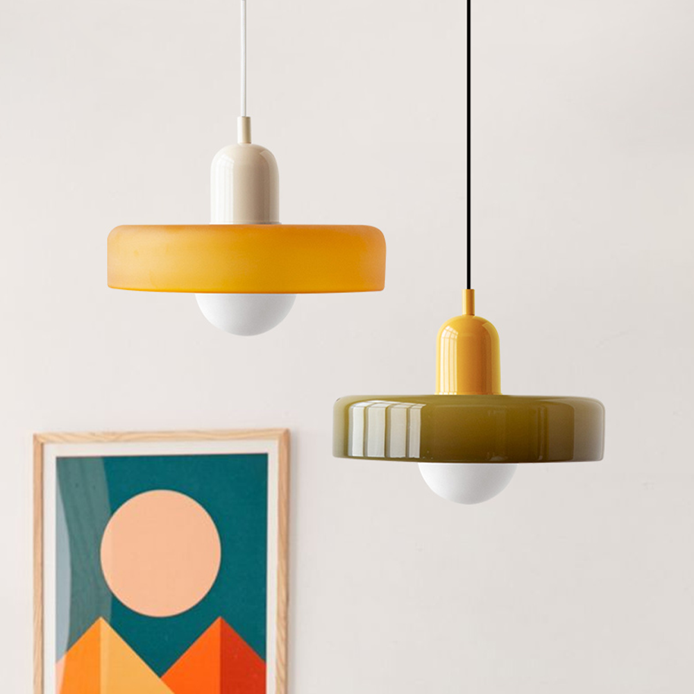 Vibrant Colored Glass Pendant Lamp by BauLume
