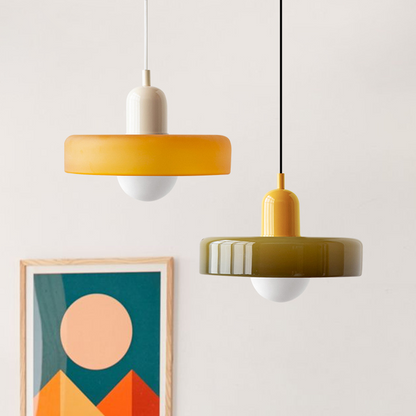 Vibrant Colored Glass Pendant Lamp by BauLume