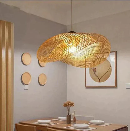 NaturGlow Chic Rattan Pendant Light