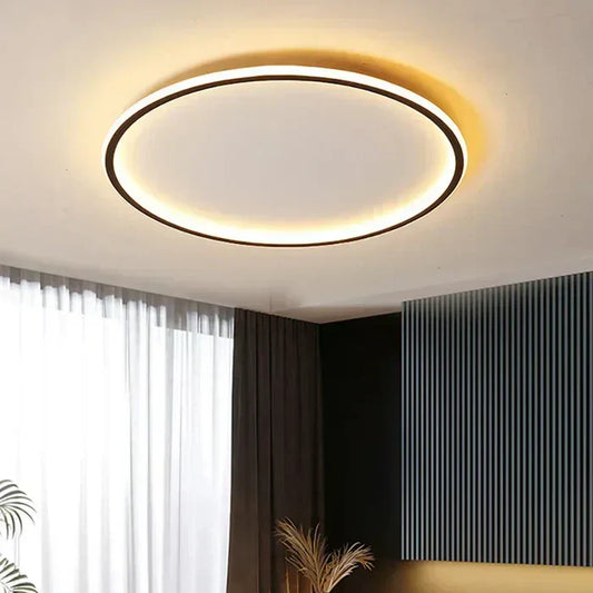 AuroraSphere Scandinavian Round Ceiling Light - Elegant Nordic Design