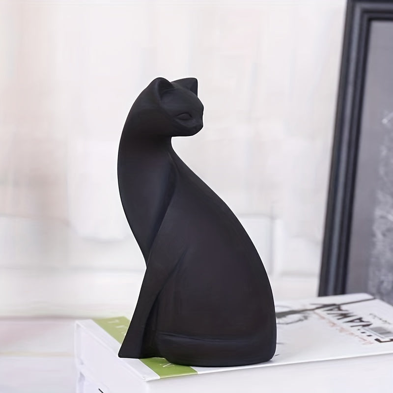 Nordic Whiskers: Handcrafted Decorative Cat Statue with Scandinavian Charm