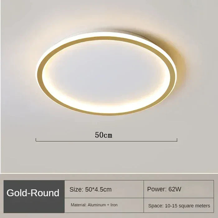 AuroraSphere Scandinavian Round Ceiling Light - Elegant Nordic Design
