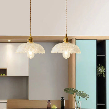 OpulentGlow Glass Pendant Lamp - Elegant Modern Ceiling Light