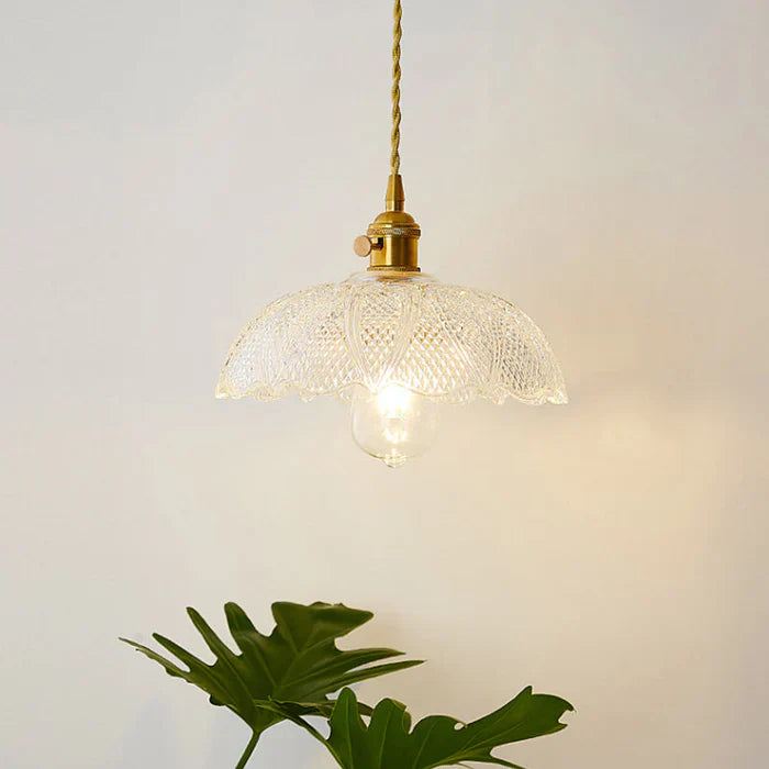 OpulentGlow Glass Pendant Lamp - Elegant Modern Ceiling Light