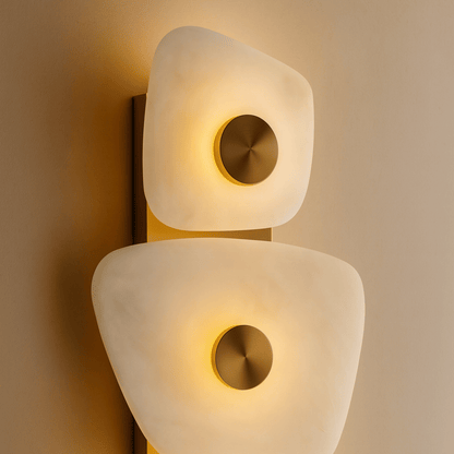Marbelle LED Marble & Brass Trio Wall Sconce