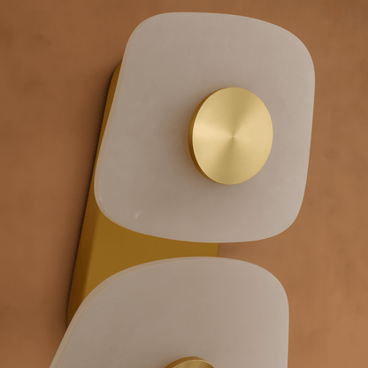 Marbelle LED Marble & Brass Trio Wall Sconce