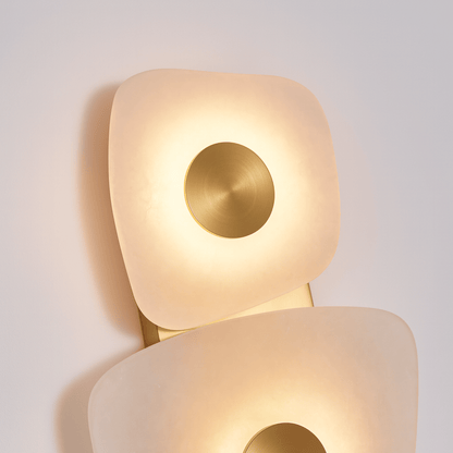 Marbelle LED Marble & Brass Trio Wall Sconce