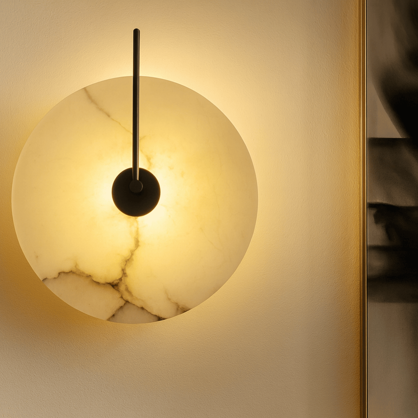 Lunaro Marble Wall Lamp - Elegant Marble Wall Sconce for Modern Interiors