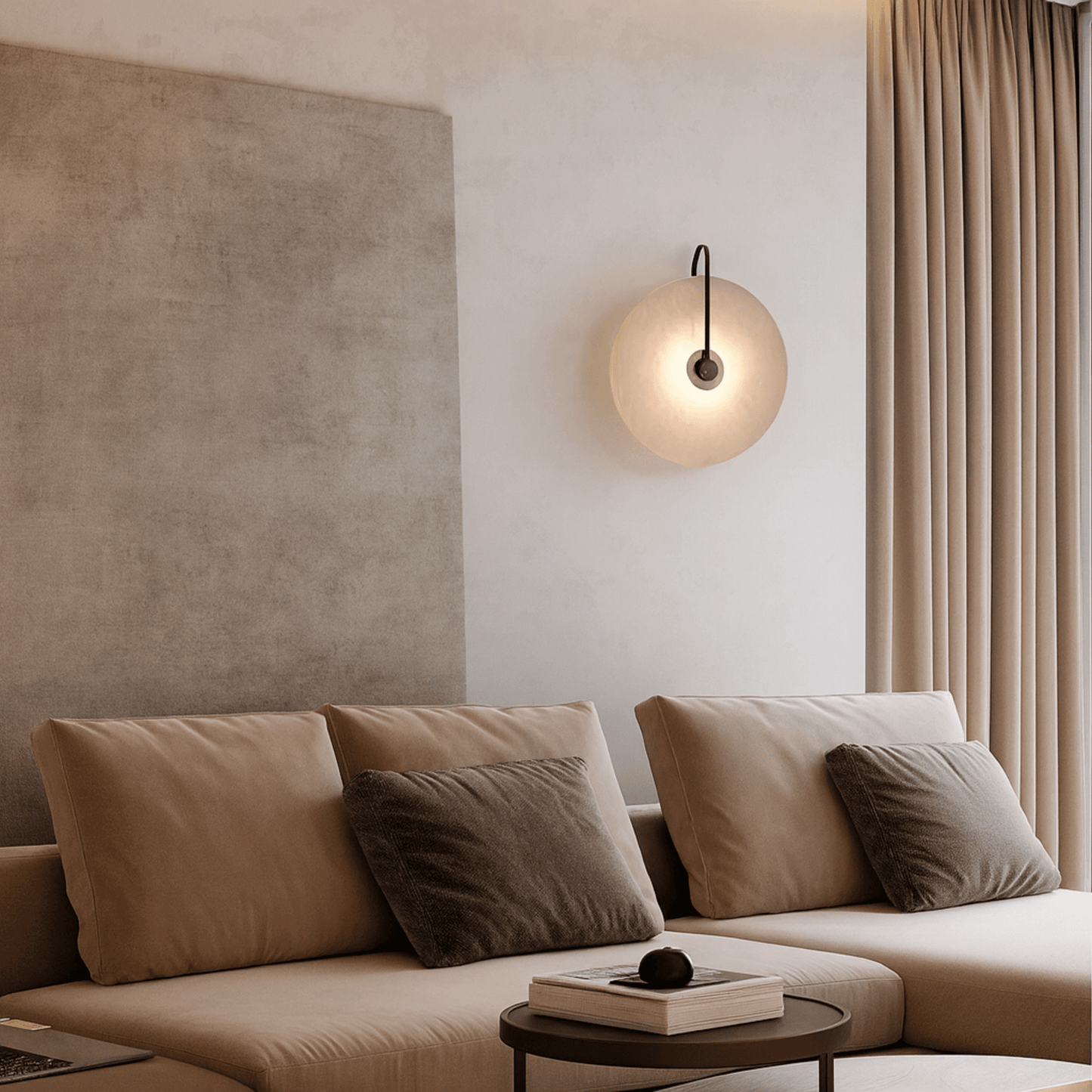 Lunaro Marble Wall Lamp - Elegant Marble Wall Sconce for Modern Interiors