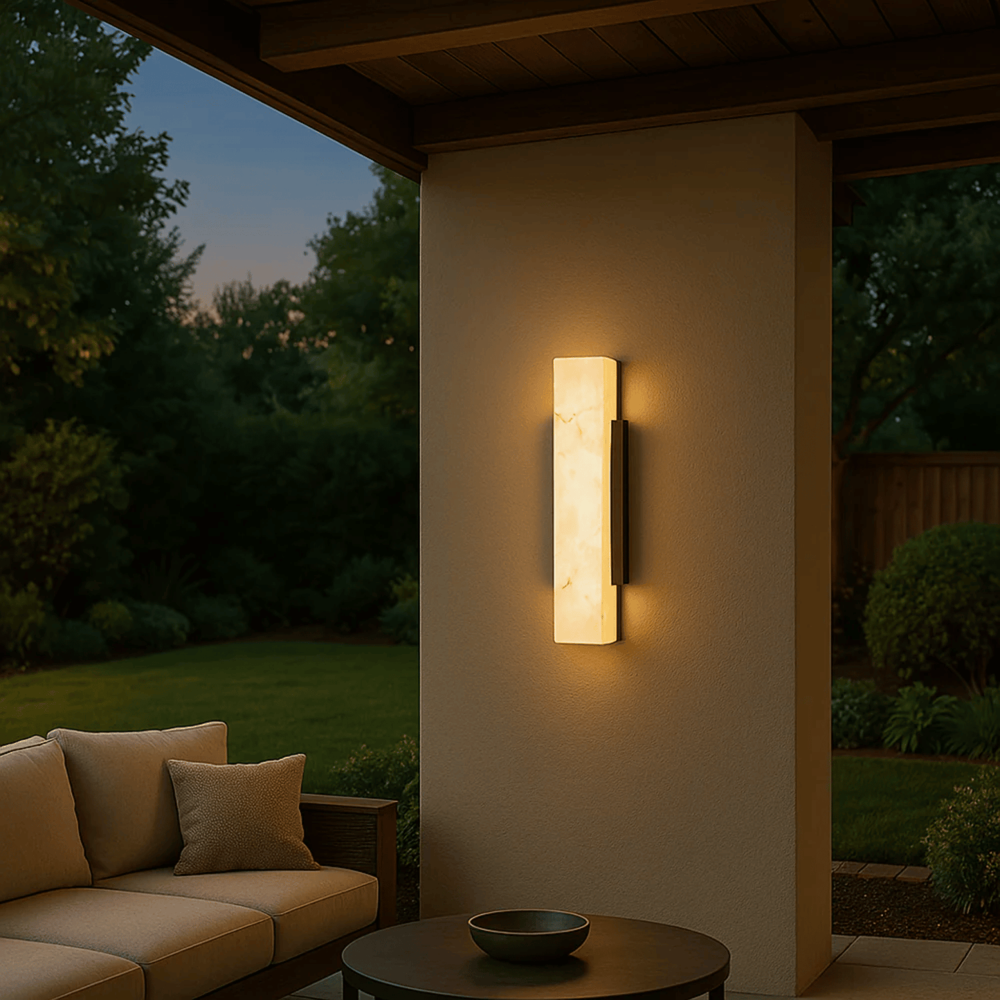 LumoMarble Outdoor Waterproof LED Wall Light – Weatherproof Exterior Wall Lantern