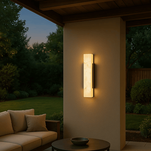 LumoMarble Outdoor Waterproof LED Wall Light – Weatherproof Exterior Wall Lantern