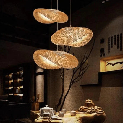 NaturGlow Chic Rattan Pendant Light