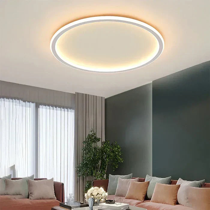 AuroraSphere Scandinavian Round Ceiling Light - Elegant Nordic Design