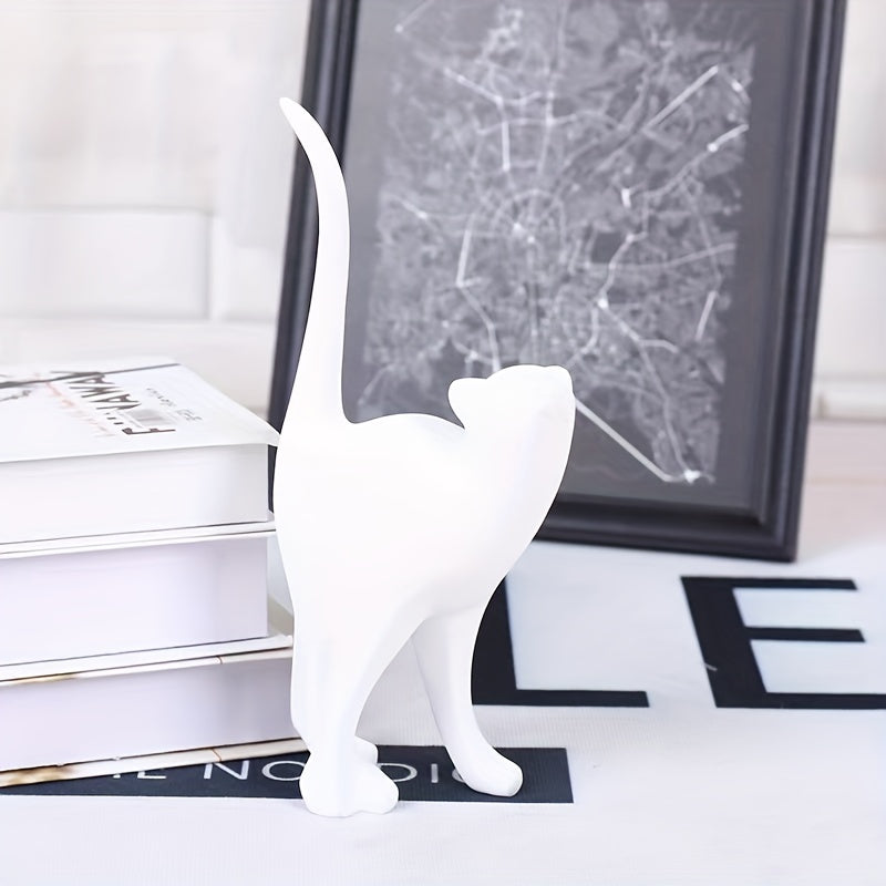Nordic Whiskers: Handcrafted Decorative Cat Statue with Scandinavian Charm