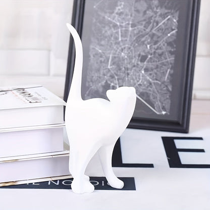 Nordic Whiskers: Handcrafted Decorative Cat Statue with Scandinavian Charm