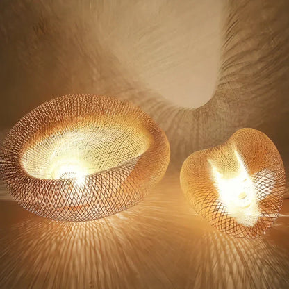 NaturGlow Chic Rattan Pendant Light