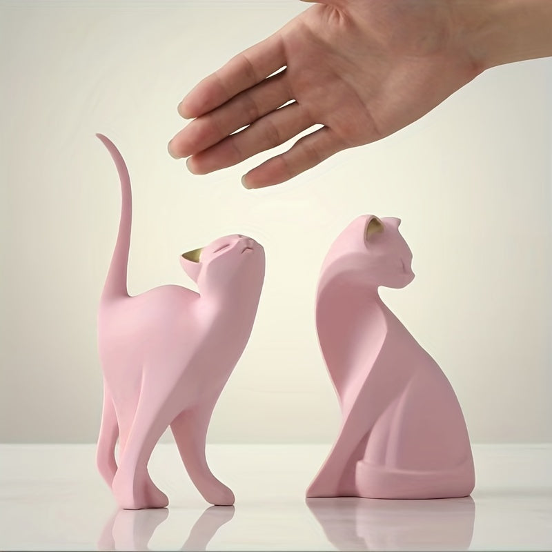 Nordic Whiskers: Handcrafted Decorative Cat Statue with Scandinavian Charm