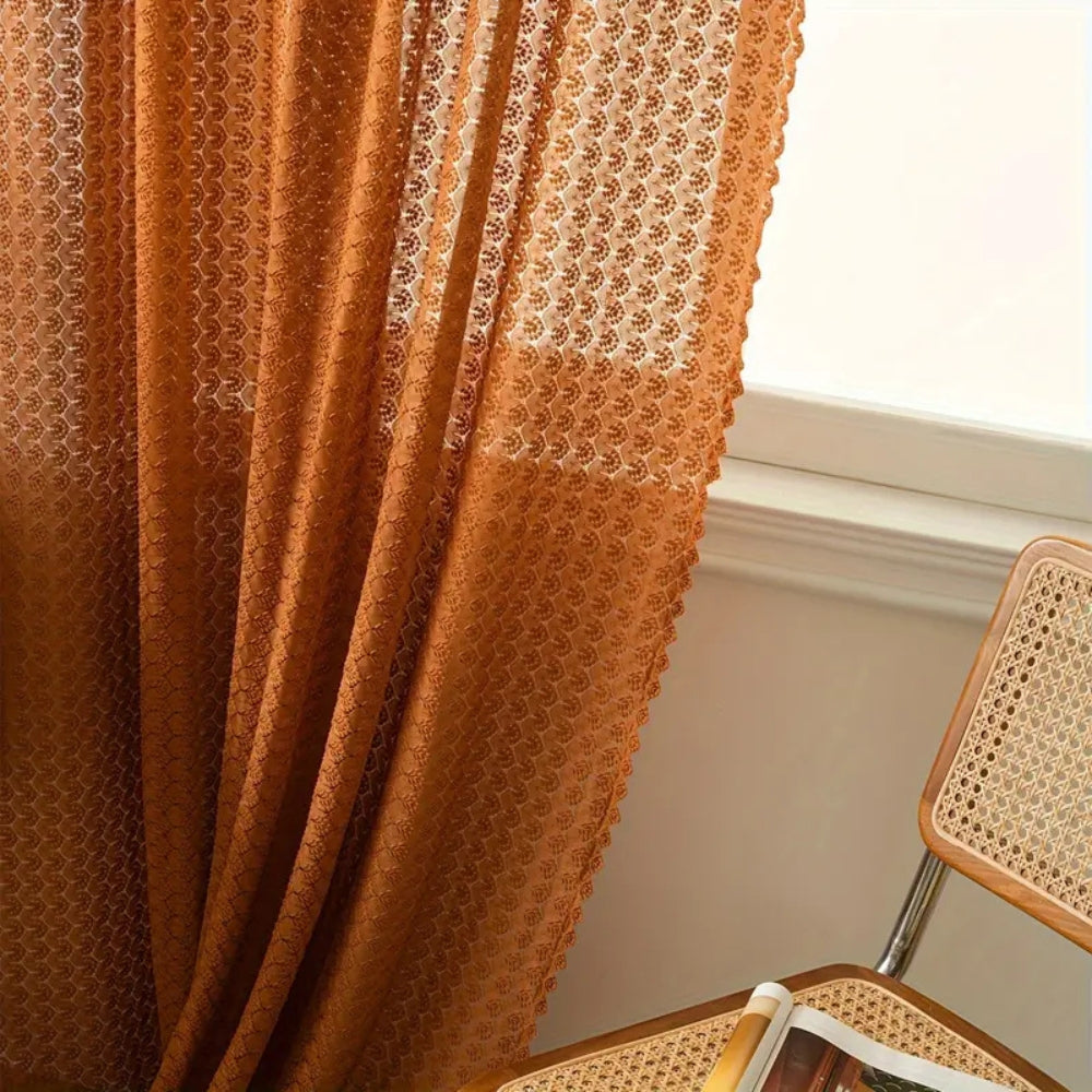 LumiWeave Elegant Boho Crochet Curtain – For a Warm, Cozy Atmosphere at Home