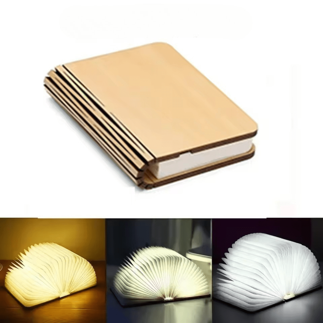 Foldable Book LED Lamp - 360° Rechargeable Ambient Light
