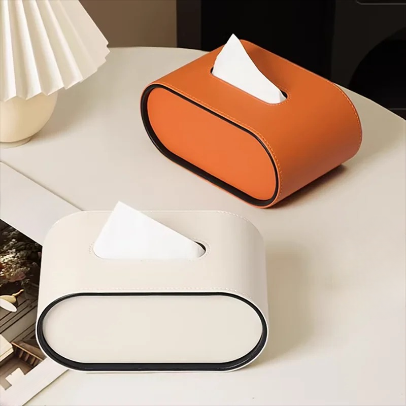 EliteLuxe Leather Tissue Box - Timeless Elegance, Modern Sophistication