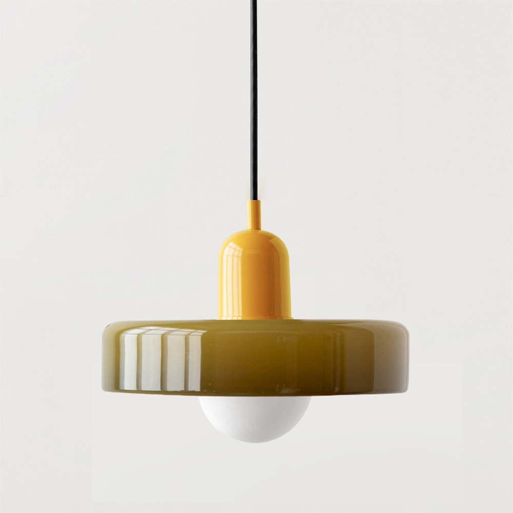 Vibrant Colored Glass Pendant Lamp by BauLume