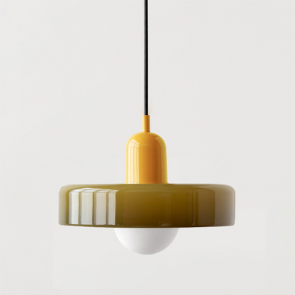 Vibrant Colored Glass Pendant Lamp by BauLume