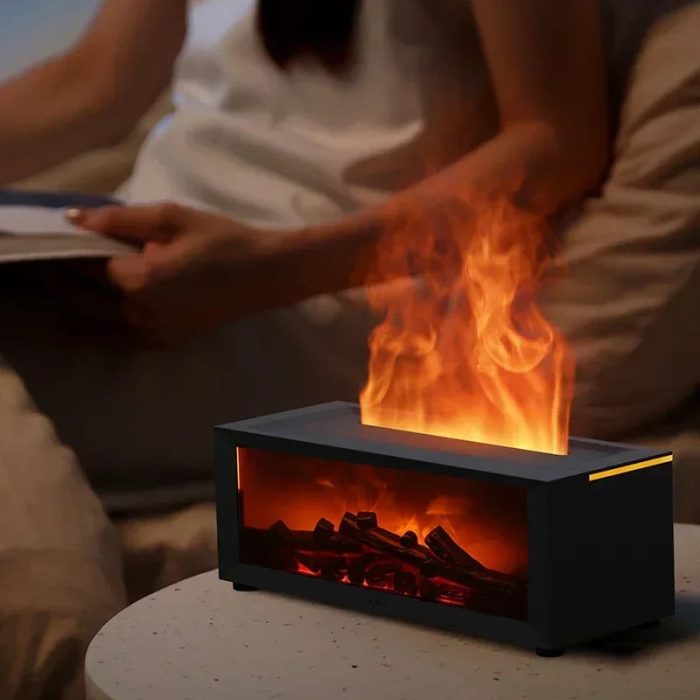 GlowAura – Luxury Aroma Diffuser with Enchanting Flame Effect